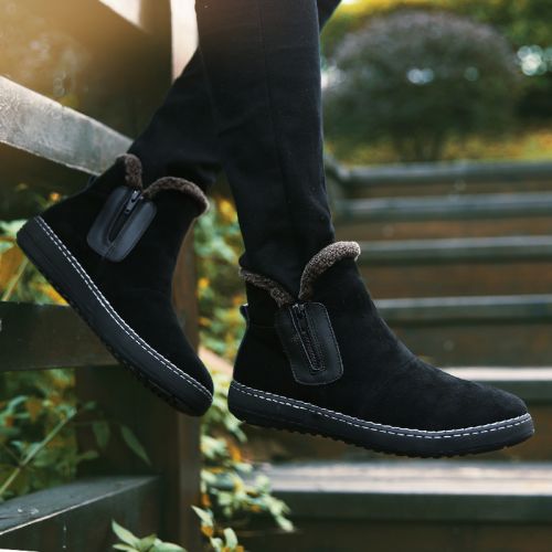 Boots - chaussures en Ercengzhupi ronde pour hiver - tendance des jeunes - semelle caoutchouc - Ref 951721