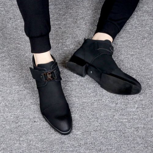 Boots - chaussures en PU pointu pour hiver - Angleterre - semelle caoutchouc - Ref 951725