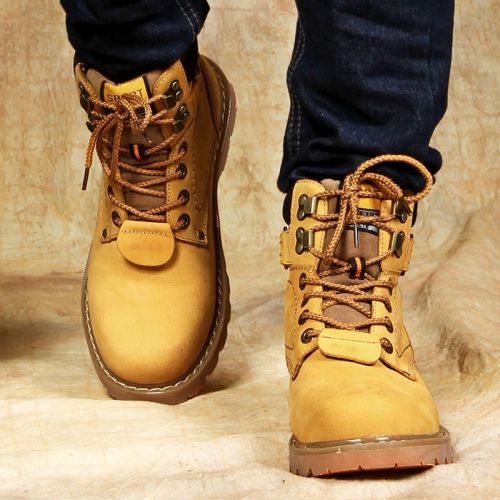 Boots - chaussures en plancher de cuir, En plus de de vache, HOMESTYLE ronde pour printemps - loisir - semelle TPR 