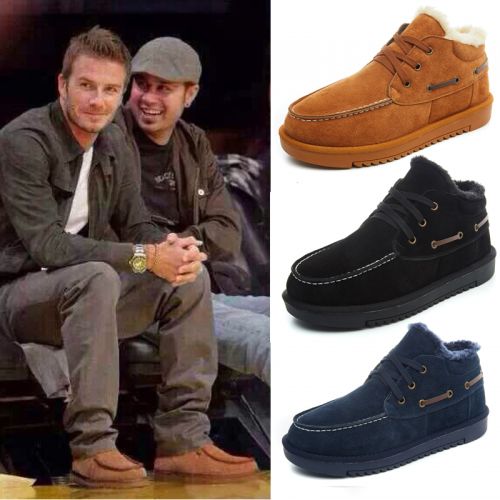 Boots - chaussures en de vache ronde pour hiver - loisir - semelle TPR - Ref 951774