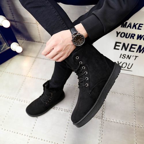 Boots - chaussures en ronde pour hiver - tendance des jeunes - semelle caoutchouc - Ref 951809