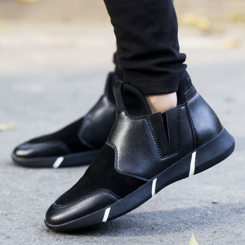 Boots - chaussures en Microfiber JOKIN ronde pour hiver - semelle caoutchouc - Ref 951818