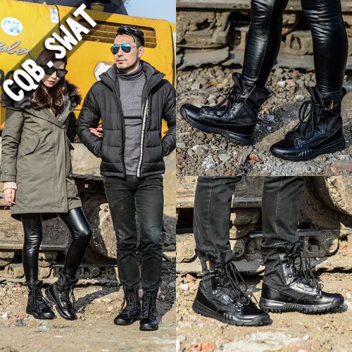 Boots - chaussures en toile CQB.SWAT ronde pour printemps - mouvement - semelle caoutchouc - Ref 951853