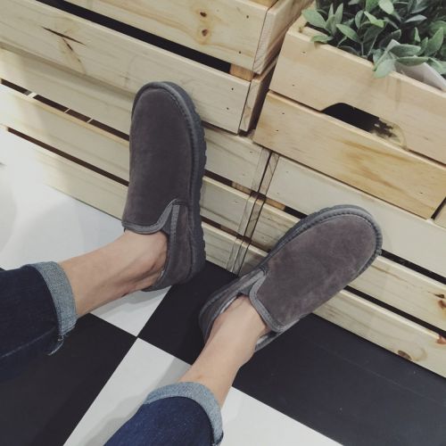 Boots - chaussures en de vache ronde pour hiver - tendance des jeunes - semelle caoutchouc - Ref 951862