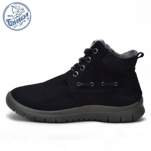 Boots - chaussures en chamois WARRIOR ronde pour hiver - loisir - semelle caoutchouc - Ref 951884