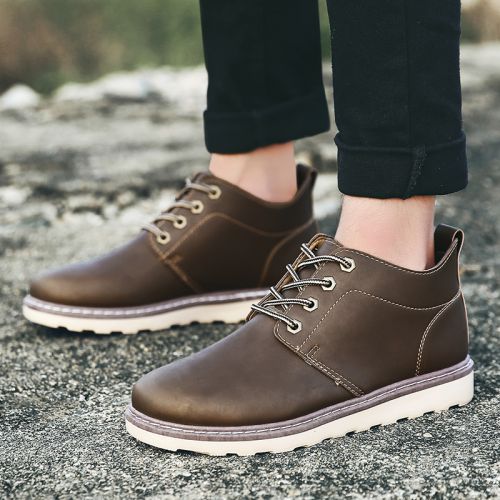 Boots - chaussures en Microfiber ronde pour été - tendance des jeunes - semelle caoutchouc - Ref 951908
