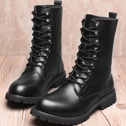 Boots - chaussures en cuir VERYGOODFIVESTAR ronde pour hiver - Angleterre - semelle caoutchouc - Ref 951925