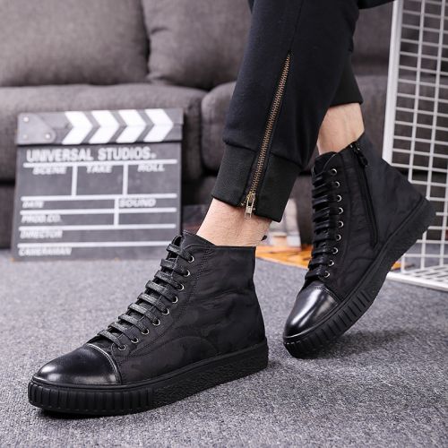 Boots - chaussures en Une variété de matériaux épissure ronde pour hiver - tendance des jeunes - semelle caoutchouc - Ref 951950