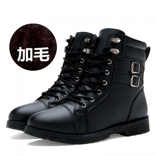 Boots - chaussures en Microfiber ronde pour hiver - Angleterre - semelle caoutchouc - Ref 951960
