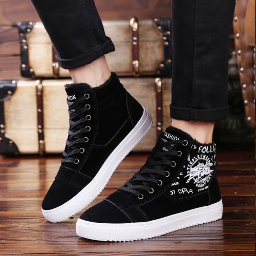 Boots - chaussures en chamois BOERFAN ronde pour hiver - tendance des jeunes - semelle plastique - Ref 952009