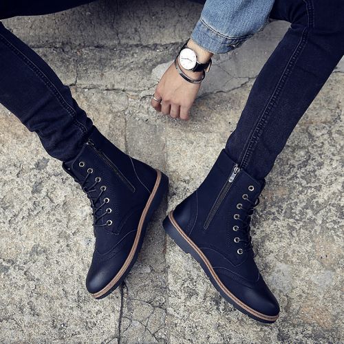 Boots - chaussures en Microfiber OUUSIVIP ronde pour printemps - loisir - semelle caoutchouc - Ref 952043
