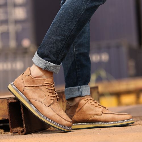 Boots - chaussures en de vache VISENT ronde pour hiver - loisir - semelle caoutchouc - Ref 952061