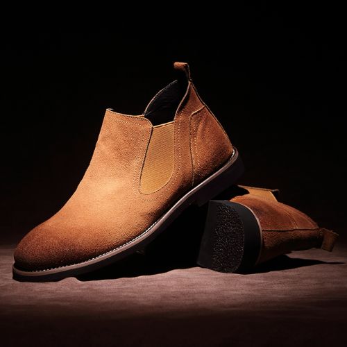 Boots - chaussures en de vache pointu pour printemps - semelle caoutchouc - Ref 952070