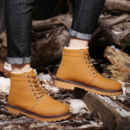 Boots - chaussures en PU MGEBINS ronde pour hiver - tendance des jeunes - semelle caoutchouc - Ref 952086