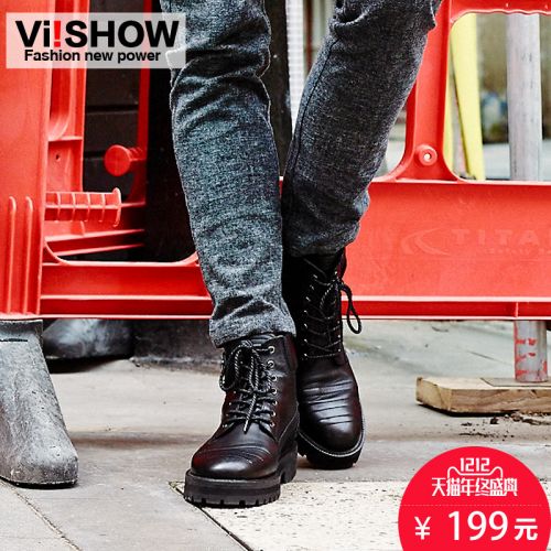 Boots - chaussures en cuir VIISHOW pointu pour printemps - Europe - semelle caoutchouc - Ref 952123