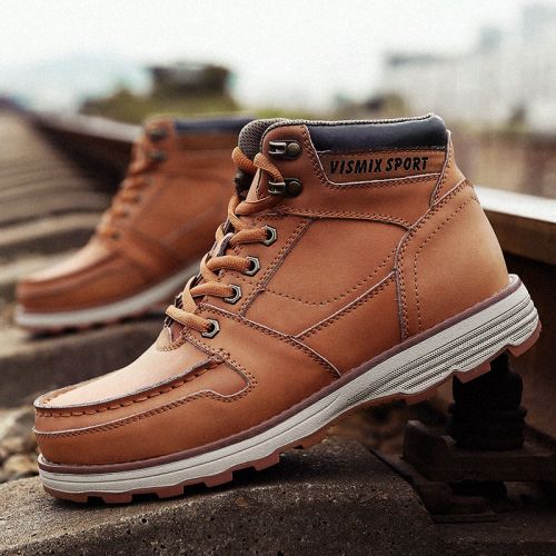 Boots - chaussures en plancher de cuir, En plus de de vache, VISMIX ronde pour hiver - loisir - semelle caoutchouc - Ref