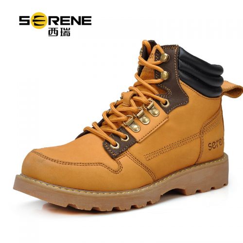 Boots - chaussures en Première couche de cuir, En plus de de vache, SERENE ronde pour hiver - loisir - semelle caoutchou