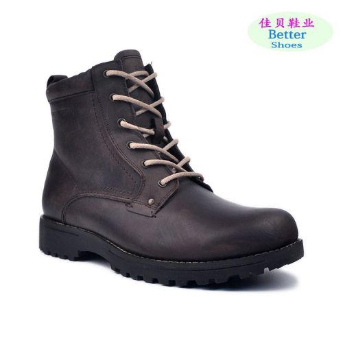 Boots - chaussures en Première couche de cuir, En plus de de vache, ronde pour hiver - tendance des jeunes - semelle cao
