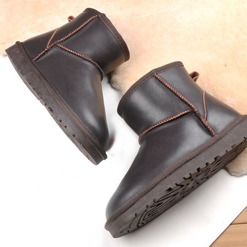 Boots - chaussures en plancher de cuir, En plus de de vache, AOCERAYA ronde pour hiver - simple - semelle TPR -