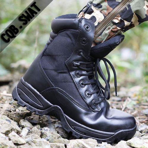 Boots - chaussures en toile CQB.SWAT ronde pour printemps - mouvement - semelle caoutchouc - Ref 952209