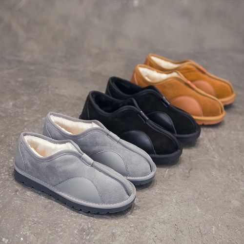 Boots - chaussures en Nubuck ronde pour hiver - tendance des jeunes - semelle caoutchouc - Ref 952213