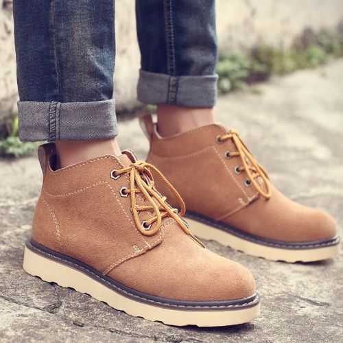 Boots - chaussures en Haute mercerisé ronde pour printemps - loisir - semelle caoutchouc - Ref 952228