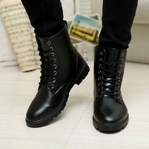 Boots - chaussures en Microfiber ronde pour printemps - loisir - semelle caoutchouc - Ref 952241
