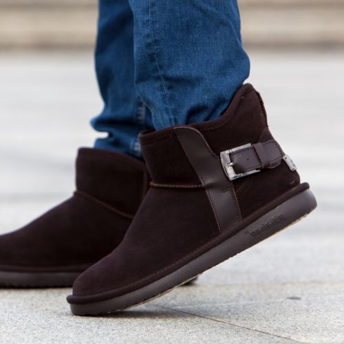 Boots - chaussures en de vache ronde pour hiver - loisir - semelle TPR - Ref 952247