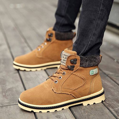 Boots - chaussures en FULLMIR ronde pour hiver - simple - semelle caoutchouc - Ref 952264