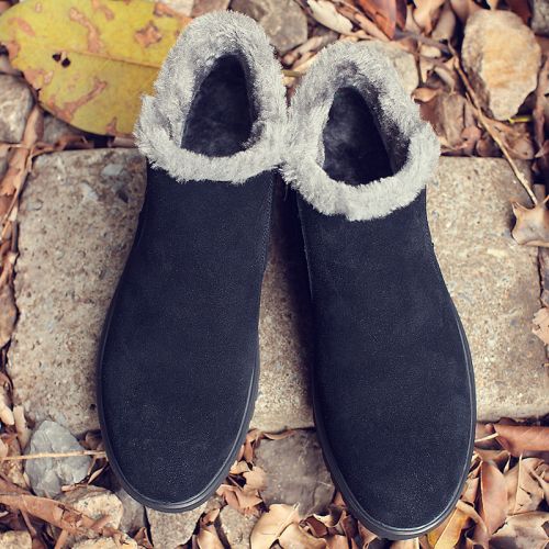 Boots - chaussures en de vache pointu pour hiver - loisir - semelle caoutchouc - Ref 952294