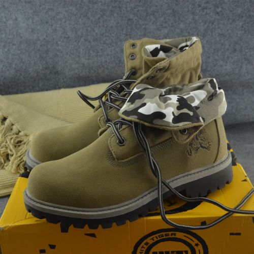 Boots - chaussures en Une variété de matériaux épissure ronde pour printemps - loisir - semelle caoutchouc - Ref 952298