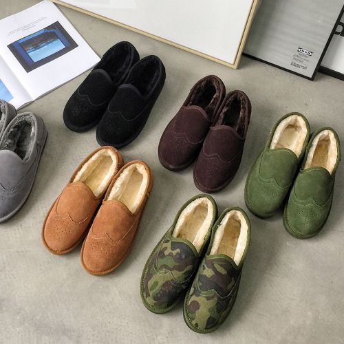 Boots - chaussures en de vache ronde pour hiver - tendance des jeunes - semelle caoutchouc - Ref 952318