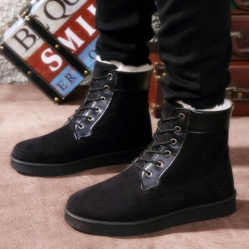 Boots - chaussures en ronde pour hiver - tendance des jeunes - semelle caoutchouc - Ref 952319