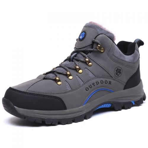 Boots - chaussures en Nubuck ronde pour hiver - loisir - semelle caoutchouc - Ref 952338
