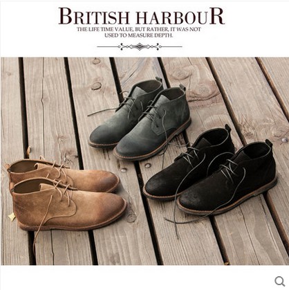 Boots - chaussures en de vache ronde pour printemps - tendance des jeunes - semelle TPR - Ref 952383