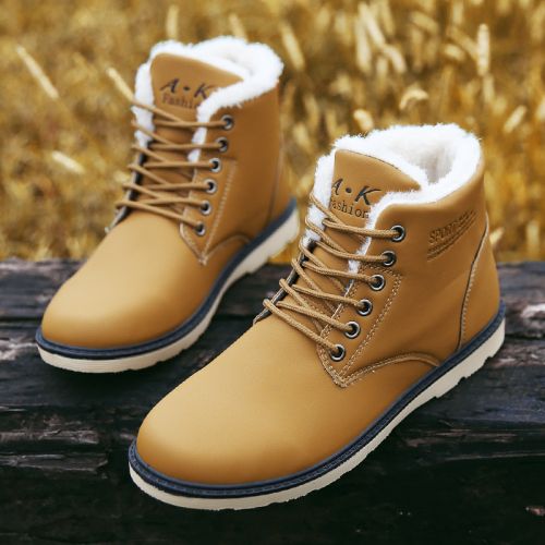 Boots - chaussures en PU ronde pour hiver - loisir - semelle caoutchouc - Ref 952394