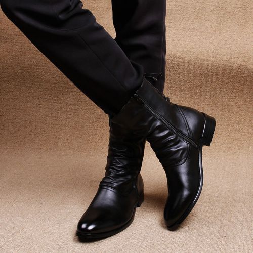 Boots - chaussures en Ercengzhupi pointu pour hiver - tendance des jeunes - semelle caoutchouc - Ref 952411