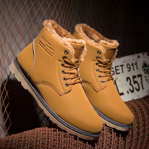 Boots - chaussures en PU ronde pour hiver - tendance des jeunes - semelle TPR - Ref 952437