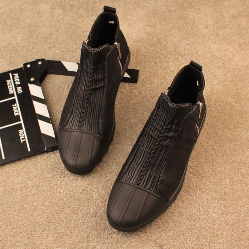 Boots - chaussures en PU pointu pour hiver - semelle caoutchouc - Ref 952441