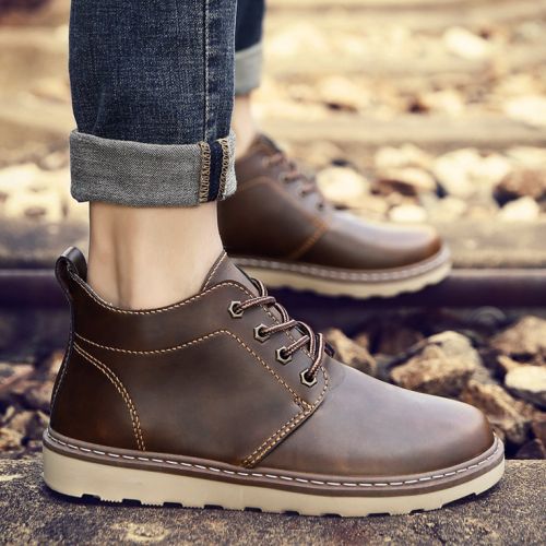 Boots - chaussures en PU ronde pour printemps - loisir - semelle caoutchouc - Ref 952481