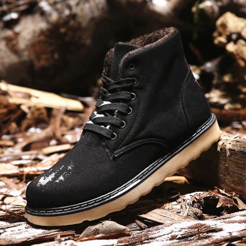Boots - chaussures en Cuir spatial KREDIGE ronde pour hiver - Angleterre - semelle caoutchouc - Ref 952488