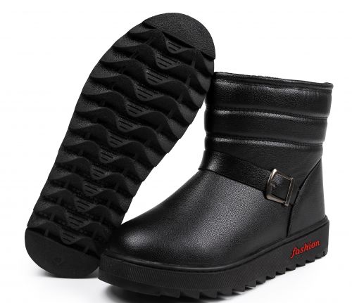 Boots - chaussures en PU ronde pour hiver - loisir - semelle TPR - Ref 952514