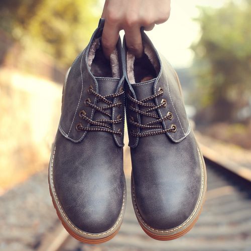 Boots - chaussures en Microfiber DEPARNOI ronde pour hiver - Angleterre - semelle TPR - Ref 952524