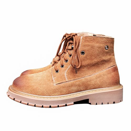 Boots - chaussures dont première couche de peau de porc ronde pour hiver - Europe - semelle TPR - Ref 952535