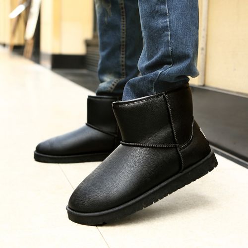 Boots - chaussures en PU ronde pour hiver - tendance des jeunes - semelle caoutchouc - Ref 952541