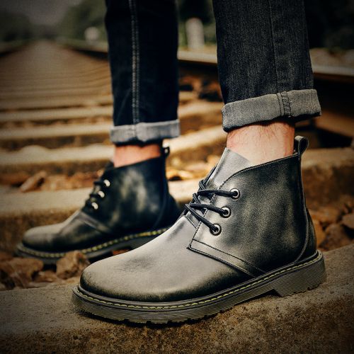Boots - chaussures en plancher de cuir, En plus de de vache, VISMIX ronde pour hiver - loisir - semelle caoutchouc - Ref