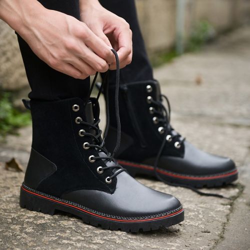 Boots - chaussures en Nubuck EUORIUM ronde pour printemps - tendance des jeunes - semelle caoutchouc - Ref 952556