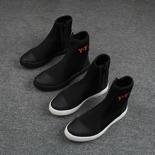 Boots - chaussures en engrener ronde pour printemps - tendance des jeunes - semelle caoutchouc - Ref 952558