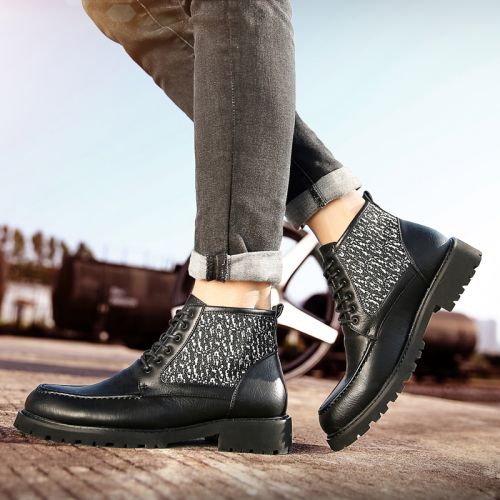 Boots - chaussures en Microfiber ronde pour hiver - loisir - semelle caoutchouc - Ref 952565