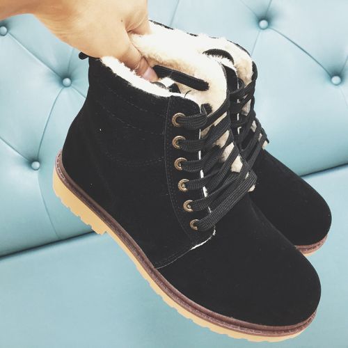 Boots - chaussures en de vache ronde pour hiver - japonais - semelle PVC - Ref 952567